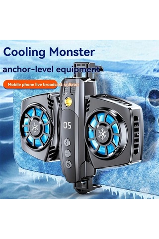 Xuweiwei K4 Gümüş Çift Çekirdekli Soğutucu Telefonlar İçin Dijital Ekranlı Sıcaklık Kontrollü Yarıiletken Soğutucu