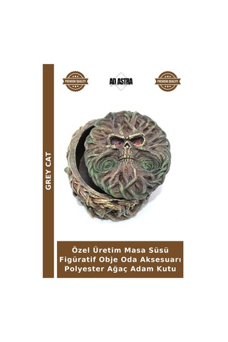 Özel Üretim Masa Süsü Figüratif Obje Oda Aksesuarı Polyester Ağaç Adam Kutu