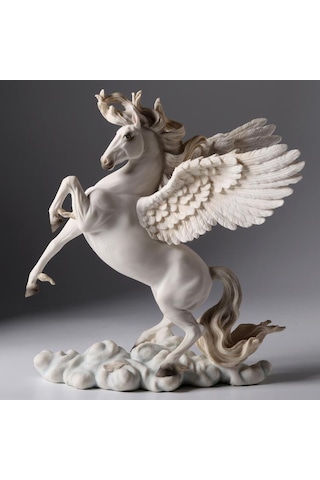 Dekoratif Pegasus At Biblo Wise Veronese Mitolojik Kanatlı At Poliresin Obje 28 Cm .