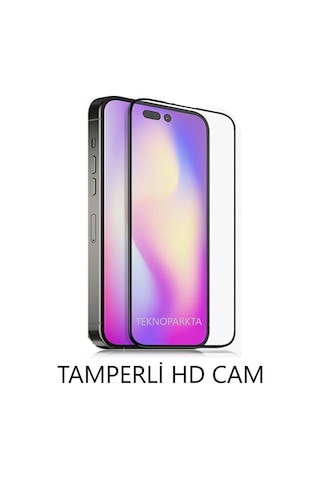 Apple Uyumlu iPhone 14 Plus Ekran Koruyucu Tam Kapatan Tamperli Cam Kırılmaz Cam Full Hd Glass