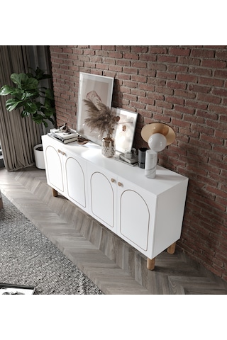 Duru 4 Kapaklı Çok Amaçlı Bohem Konsol, Bohem Yüksek Konsol