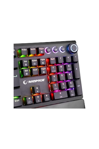 Rampage KB-R92 Thunder Blue Switch RGB Bilek Destekli Mekanik Gaming Klavye