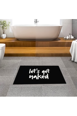 Evaşk Banyo Paspası İpeksi Kadifemsi Halı Yüzey Kaymaz Taban 40x60 BM02840S Siyah