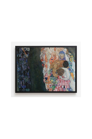 Klimt Ölüm Ve Yaşam Çerçevesiz Poster 30x42 Cm A3 Tablo Art Nouveau Duvar Dekoru Mat Fotoğraf Kağıdı
