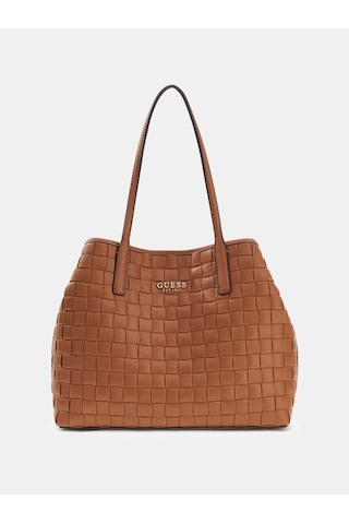 Guess Sandria Dokuma Tote Kadın Shopper Çanta Hwwg8418230 Kahverengi
