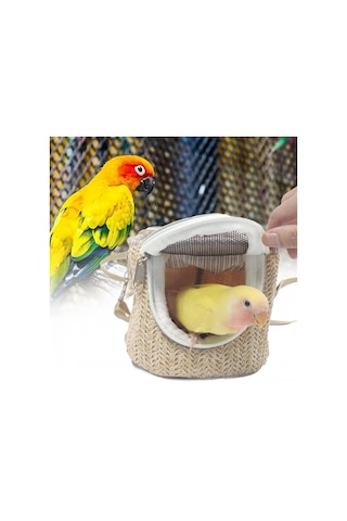 Vkemall Küçük Evcil Hayvanlar İçin Soluklu Sıcak Taşıma Çantası - Kuş, Hamster, Sıçanlar İçin Dikişli Askılı Çanta Yeşil