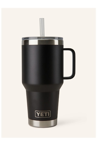 Yeti Termal Kupa 1l , Çift Cidarlı, Paslanmaz Çelik, Pipetli Ve Saplı Siyah