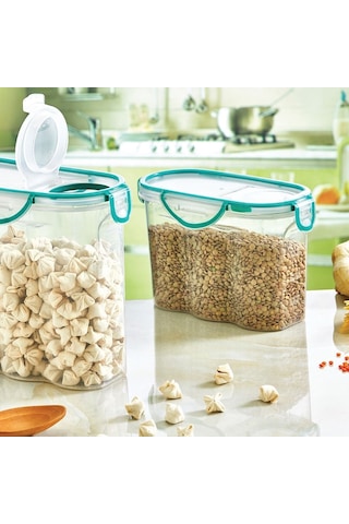 Buffer® Kilitli Kapaklı Contalı 12 Litre Erzak Saklama Kabı Çok Renkli