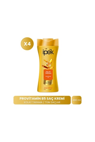 İpek Provitamin B5 Tüm Saçlar İçin Saç Kremi 480 Ml X 4 Adet PKT.IPEK.022