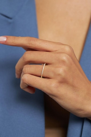 Roza Silver Zirkon Taşlı Gold Minimal Tamtur Gümüş Yüzük Rr10003