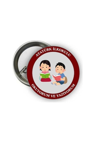 Okuyorum Rozeti - Yazıyorum Rozeti - Okuyor Ve Yazıyorum Rozeti 24 Adet Renkli