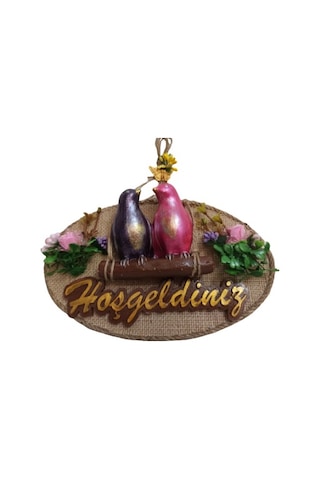 Kuş Tasarımlı Hoşgeldiniz Kapı Süsü
