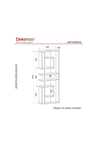 Dekorister Capy Kitaplık Beyaz