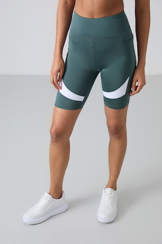 Tommy Life Orman Yeşili Polyester Esnek Standart Fit Performans Kadın Biker Tayt - 91012 Yeşil