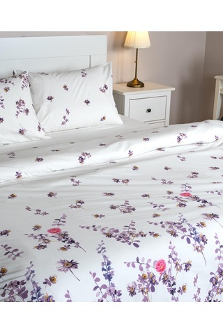 Cotton Collection Tek Kişilik Nevresim Seti Flora Renkli