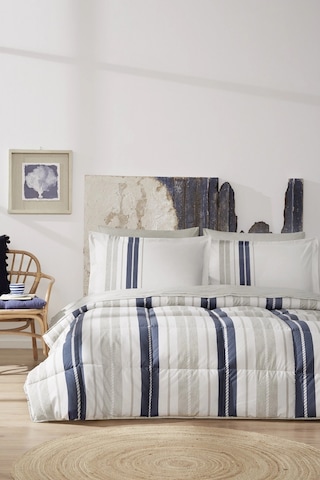 Özdilek Ranforce Çift Kişilik Uyku Seti-marin Line Bej Bej