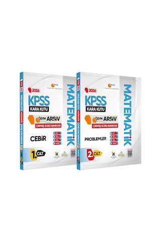 2025 Kpss Matematiğin Kara Kutusu 1. Ve 2.cilt Ösym Çıkmış Soru Bankası 2li Set Video/pdf Çözümlü