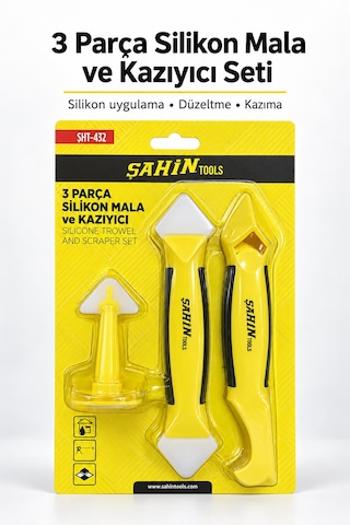 3 Parça Silikon Mala Ve Kazıyıcı Seti