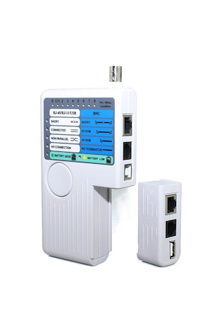 Profesyonel Network Kablo Test Cihazı- 4 İn 1 - Rj11 Rj45 Bnc Usb