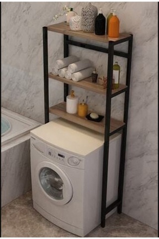 Cosargroup Çamaşır Makinası Üstü Düzenleyici 3 Katlı Raf 3 Raflı Banyo Düzenleyici