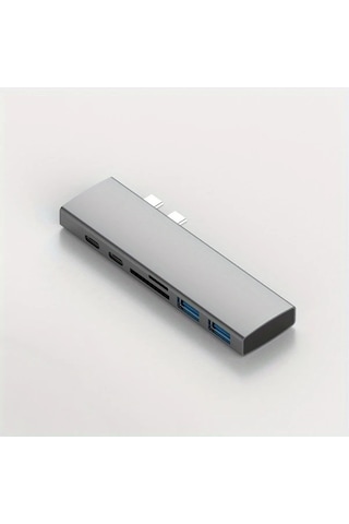 Xuweiwei P1 Usb C Hub Adaptor 4k Ultra Hd Macbook Uyumlu İcin Tasinabilir Dok Istasyonu Hizli Usb 3 0 Ve Tf Sd Kart Okuyucu