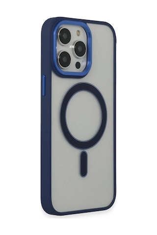 Apple Uyumlu iPhone 14 Pro Kılıf Room Magneticsafe Silikon - Lacivert