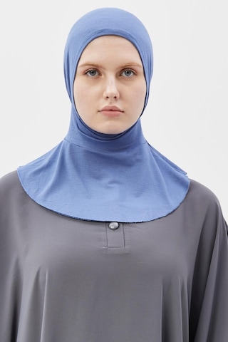 Altobeh Kadın Tesettür Pratik Boyunluklu Hijab - Sporcu Bone Açık Kot Açık Mavi