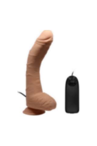 Morgece Vantuzlu 28 Cm Gerçekçi Kalın Titreşimli Dildo 77785599