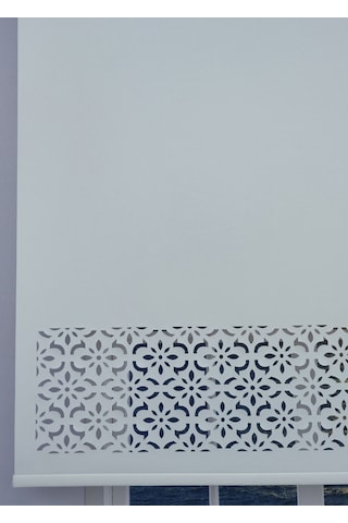 Lazer Kesim Kalın İthal Mat Stor Perde - 30 Cm Lazer Yüksekliği 001