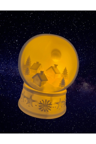 Işıklı Kış Küresi Beyaz