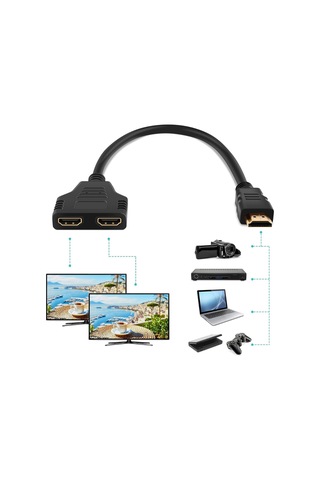 Büro Ev Ofis Cihazları İçin 2port Hdmı Çoğaltıcı