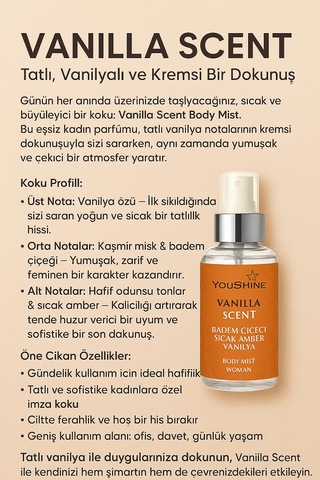 Youshine Vanilla Scent Body Mist 100 ML
