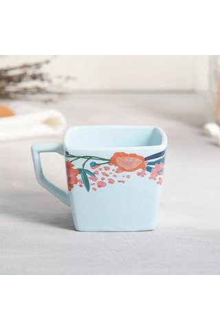 Denezo Mavi Seramik Çay Kupası 150 Ml Ve Tabağı 244856585 Açık Mavi