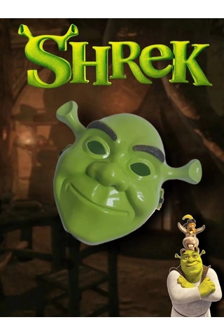 Populermarketim - Yeşil Shrek Maskesi 21x25 Cm Standart