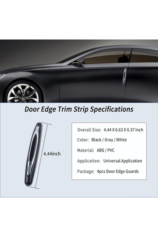 Geeksen Araba Kapısı Çarpma Koruyucu Yumuşak Jeli - Genel Kullanım Siyah, Vuruş Ve Kırıkten Korumak İçin