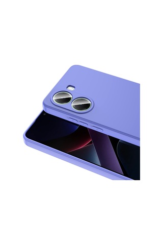 Xiaomi Poco X7 Pro Kılıf Mara Lansman İç Yüzeyi Kadife Kılıf Lila
