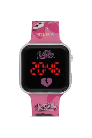 Miniflak Lol Surprise Lisanslı Lol8001 Pembe-siyah Square Led Çocuk Saati Siyah