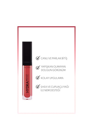 Note Cosmetique Hydramoist Lipgloss 08 Party Mood Nemlendirici Dudak Parlatıcıs - Kırmızı