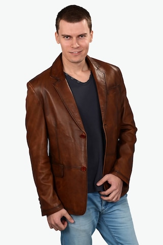 Deriza Garmini Hakiki Kuzu Derisi Blazer Erkek Ceket Taba