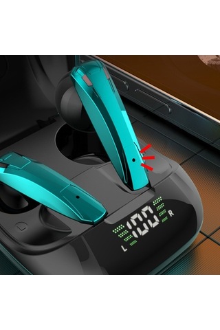 Primepickings Kablosuz Kulaklık Bt5.0 - Mini Binaural - Şarj Kutusu İle Led Ekran - Spor Kulaklık