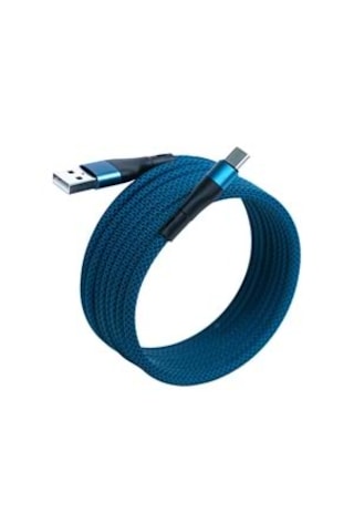 Ks-ac01 Mavi Manyetik Usb-c-usb-a Kablo 1 M, Süper Hızlı Şarj