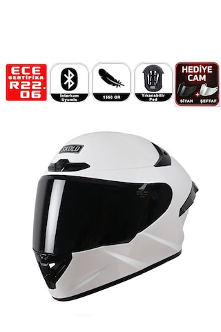 Skold Rapid Full-face Motosiklet Kaskı Ece-22.06 Beyaz