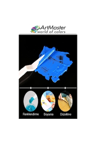 Plastik 17 Hazneli Resim Paleti Masaüstü 5 Li Plastik Spatula Ve Resim Fırçası 1 Paket Palet Bıçağı Seti Ressam Sanat