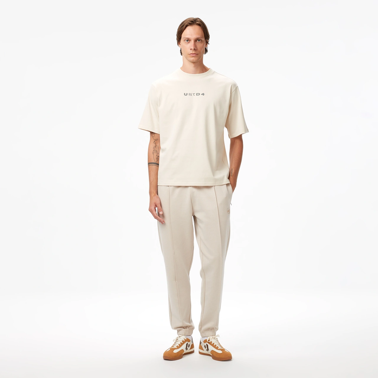 Unıted4 Erkek Krem T-shirt Utms25aw Krem