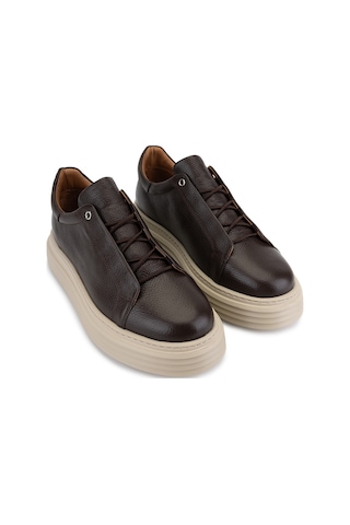 Tamer Tanca Erkek Hakiki Deri Kahverengi Sneakers & Spor Ayakkabı 04 1144 Erk Ayk Y26 Kahve Fltr Kahverengi