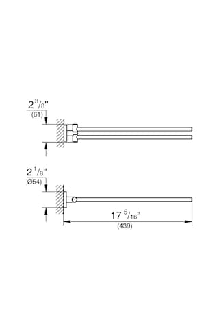 Grohe Havluluk İkili 44 cm Essentials Cool Sunrise - 40371GL1 Altın