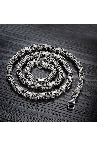 Chavin 5 Mm. Kral Çelik Erkek Zincir Gri Renk As62 (478254967)