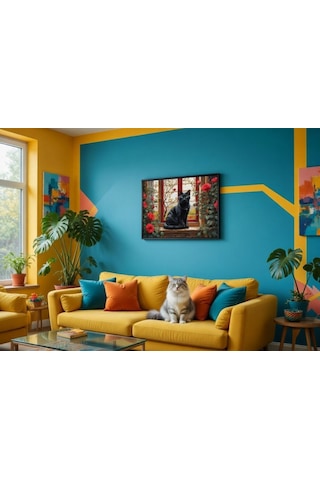 Nova Puzzle 1000 Parçalı Pencere Önündeki Siyah Kedi Puzzle - 41202