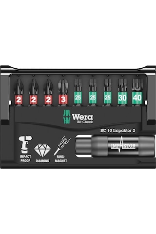 Wera Bit-Check 10 impaktor Bits Set 05057682001
