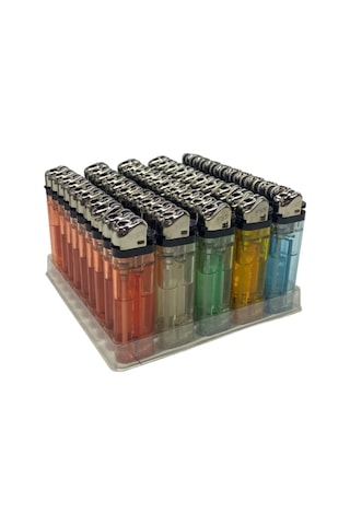 Fer Taşlı Şeffaf Çakmak 50 Adet